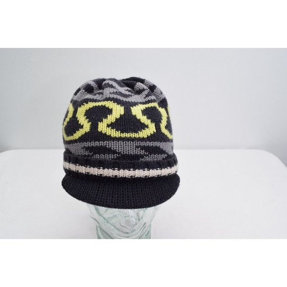 lululemon athletica Accessories - LULULEMON Gray Cable Knit Hat Brimmed Beanie 100% Merino Wool Shaddy Brim